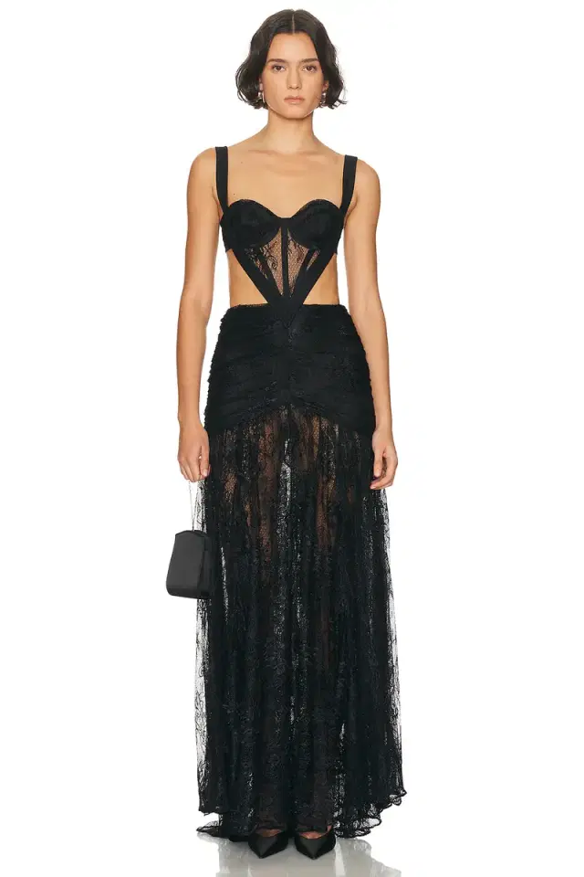 PatBo Laila Lace Cut Out Gown