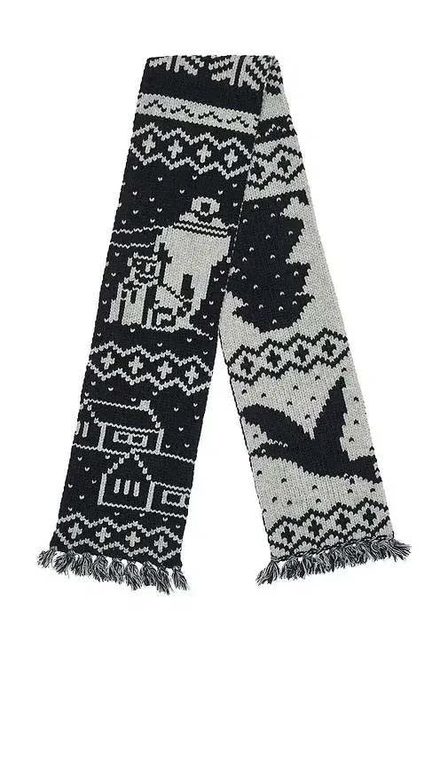 Beams Plus Muffler Jacquard Nordic Pattern Scarf