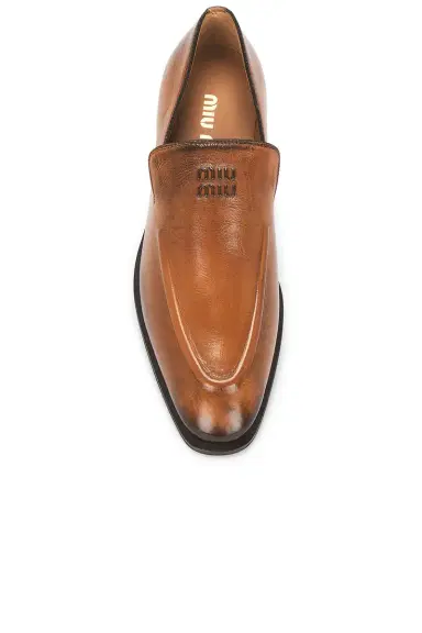 Miu Miu Leather Loafer | Thumbnail 4 Miu Miu Leather Loafer | Thumbnail 4