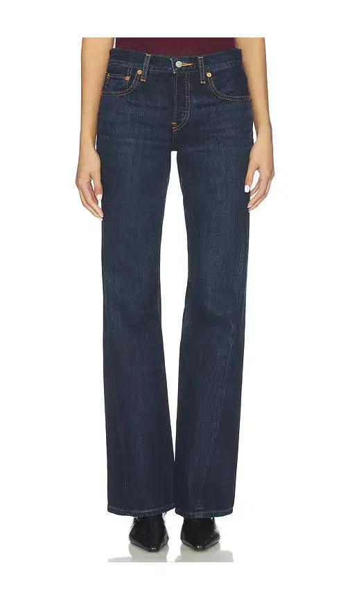 RE/DONE Twisted Mid Rise Bootcut Jeans