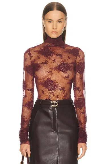 The Andamane Ziggy Lace Turtleneck Bodysuit | Thumbnail 1 The Andamane Ziggy Lace Turtleneck Bodysuit | Thumbnail 1