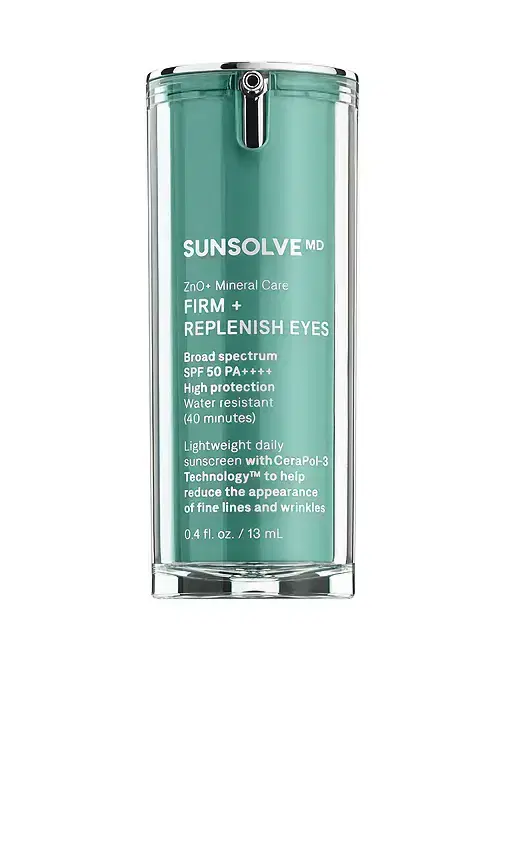SunsolveMD ZnO+ Mineral Care Firm + Replenish Eyes SPF 50