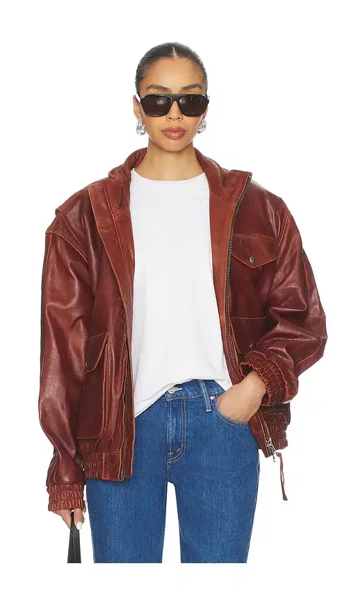 Leather Bomber Jacket