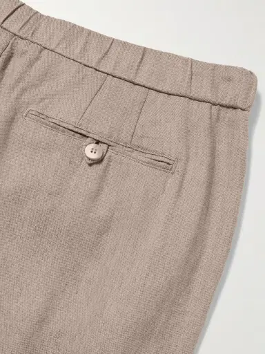Frescobol Carioca Oscar Straight-Leg Linen and Cotton-Blend Drawstring Trousers - Men | Thumbnail 5