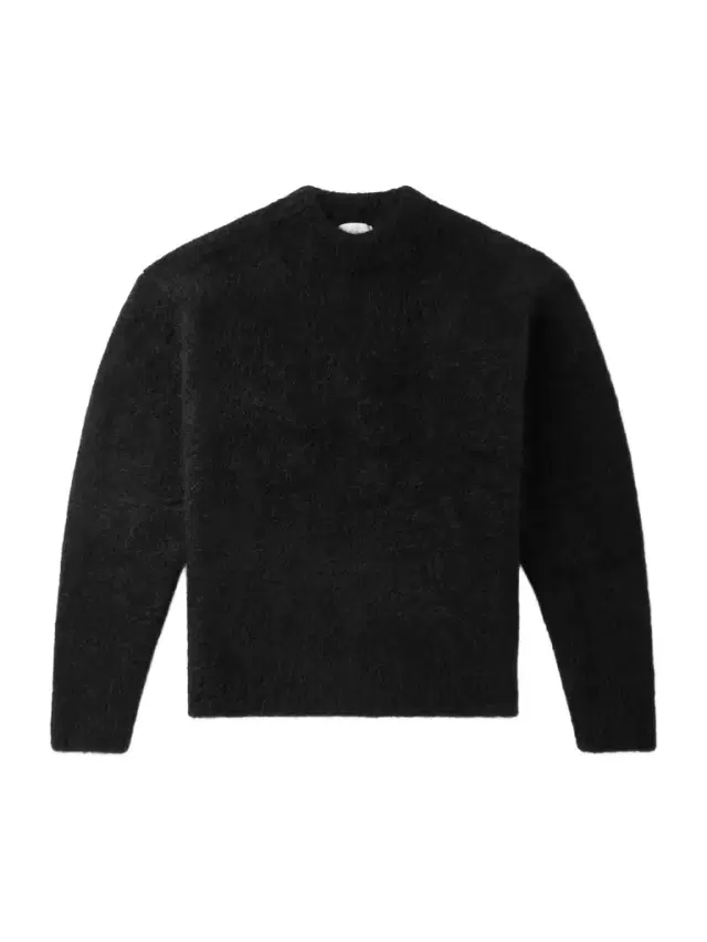 Amomento Brushed-Knit Mock-Neck Sweater - Men