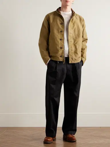 NN07 Kay 1420 Wide-Leg Pleated Organic Cotton-Blend Twill Trousers - Men | Thumbnail 2 NN07 Kay 1420 Wide-Leg Pleated Organic Cotton-Blend Twill Trousers - Men | Thumbnail 2
