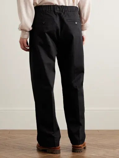 NN07 Kay 1420 Wide-Leg Pleated Organic Cotton-Blend Twill Trousers - Men | Thumbnail 4 NN07 Kay 1420 Wide-Leg Pleated Organic Cotton-Blend Twill Trousers - Men | Thumbnail 4