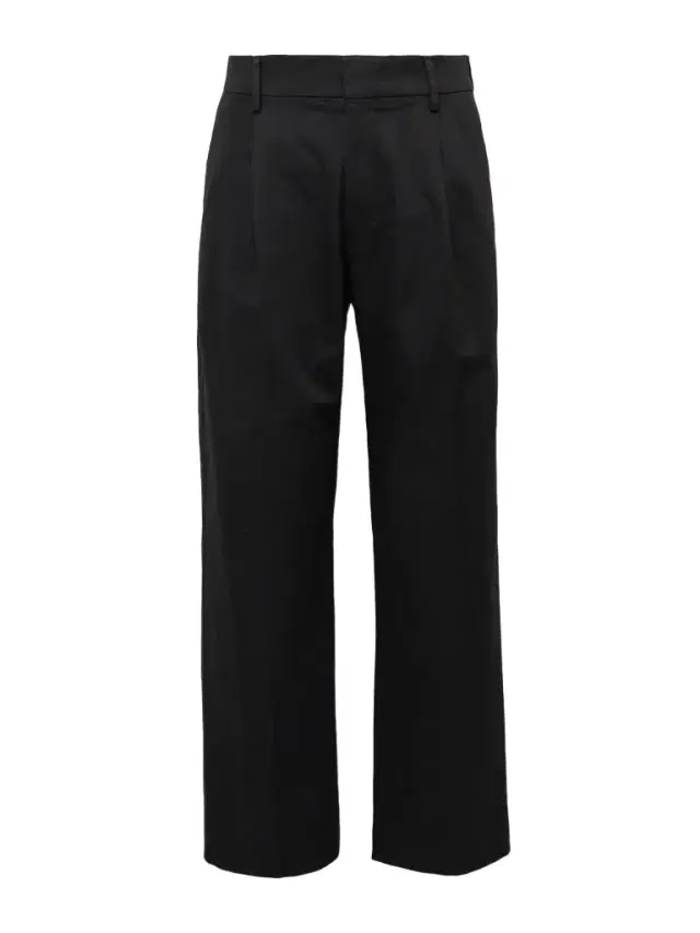 Kay 1420 Wide-Leg Pleated Organic Cotton-Blend Twill Trousers - Men