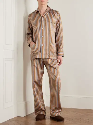 Derek Rose Wellington Striped Cotton-Poplin Pyjama Set - Men | Thumbnail 2
