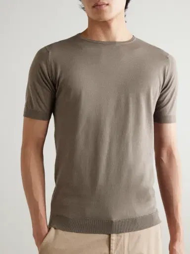 John Smedley Belden Slim-Fit Sea Island Cotton T-Shirt - Men | Thumbnail 3 John Smedley Belden Slim-Fit Sea Island Cotton T-Shirt - Men | Thumbnail 3