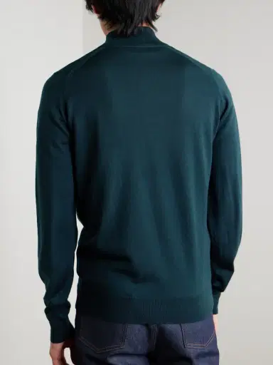 John Smedley Tapton Slim-Fit Merino Wool Half-Zip Sweater - Men | Thumbnail 4