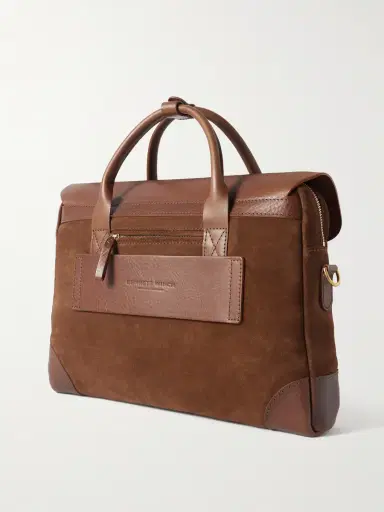 Bennett Winch Suede and Leather Briefcase - Men | Thumbnail 3 Bennett Winch Suede and Leather Briefcase - Men | Thumbnail 3
