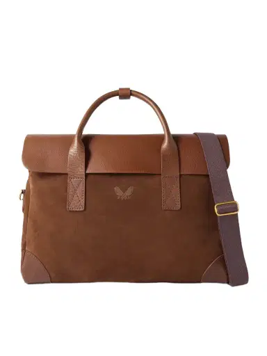 Bennett Winch Suede and Leather Briefcase - Men | Thumbnail 1 Bennett Winch Suede and Leather Briefcase - Men | Thumbnail 1