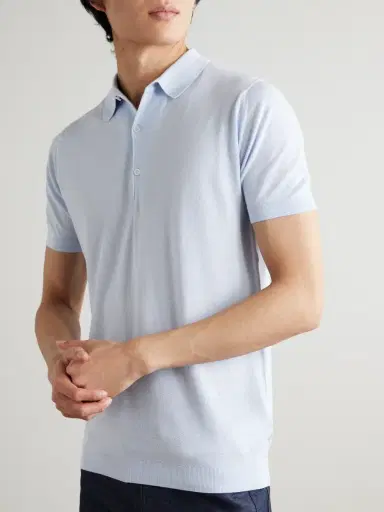 John Smedley Roth Slim-Fit Sea Island Cotton Polo Shirt - Men | Thumbnail 3