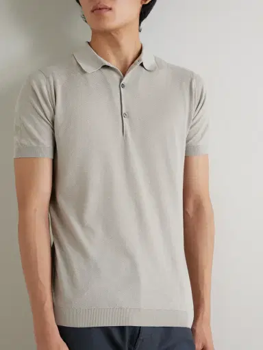 John Smedley Roth Slim-Fit Sea Island Cotton Polo Shirt - Men | Thumbnail 3