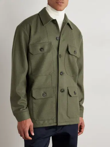 Ghiaia Cashmere Wool-Flannel Jacket - Men | Thumbnail 3