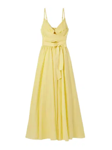 Zimmermann Awaken Gathered Linen Midi Dress | Thumbnail 1 Zimmermann Awaken Gathered Linen Midi Dress | Thumbnail 1