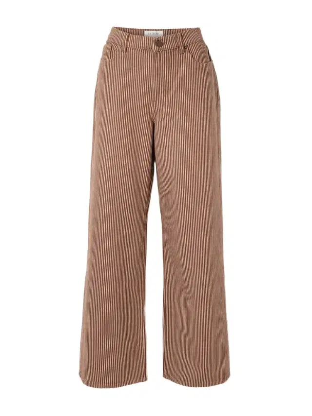 Isadora Striped Cotton Wide-leg Pants