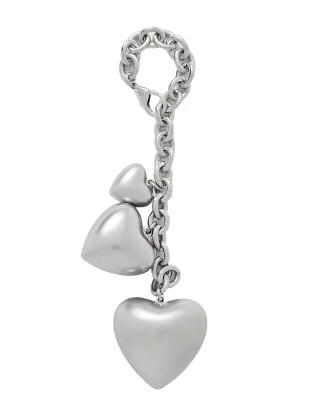 The Puffy Heart Silver-tone Bag Charm