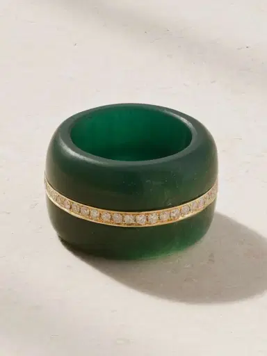 By Pariah Pebble 14-karat Gold, Chalcedony And Diamond Ring | Thumbnail 3
