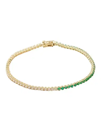 Anita Ko Hepburn 18-karat Gold, Diamond And Emerald Bracelet | Thumbnail 1 Anita Ko Hepburn 18-karat Gold, Diamond And Emerald Bracelet | Thumbnail 1