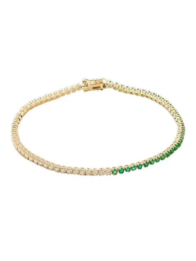 Anita Ko Hepburn 18-karat Gold, Diamond And Emerald Bracelet