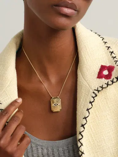 Marie Lichtenberg Eye Scapular 18-karat Gold Diamond Necklace | Thumbnail 2 Marie Lichtenberg Eye Scapular 18-karat Gold Diamond Necklace | Thumbnail 2