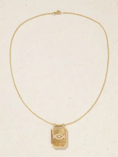 Marie Lichtenberg Eye Scapular 18-karat Gold Diamond Necklace | Thumbnail 4 Marie Lichtenberg Eye Scapular 18-karat Gold Diamond Necklace | Thumbnail 4