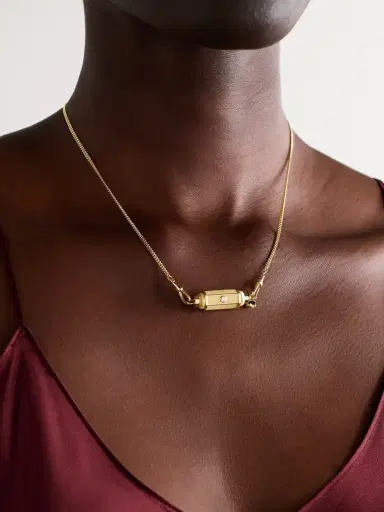 Marie Lichtenberg Baby Locket 18-karat Gold Diamond Necklace | Thumbnail 2 Marie Lichtenberg Baby Locket 18-karat Gold Diamond Necklace | Thumbnail 2