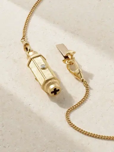 Marie Lichtenberg Baby Locket 18-karat Gold Diamond Necklace | Thumbnail 3 Marie Lichtenberg Baby Locket 18-karat Gold Diamond Necklace | Thumbnail 3