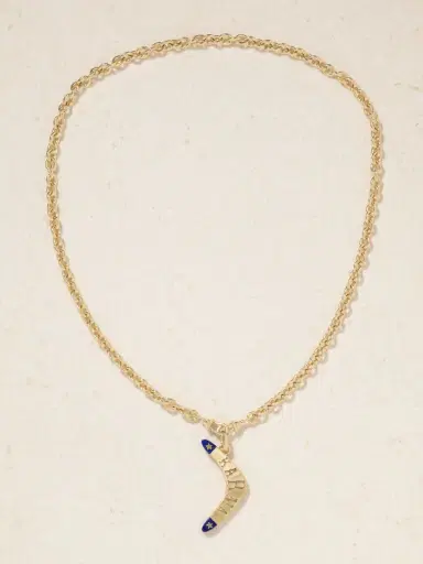Marie Lichtenberg Karma 18-karat Gold Lapis Lazuli Necklace | Thumbnail 4