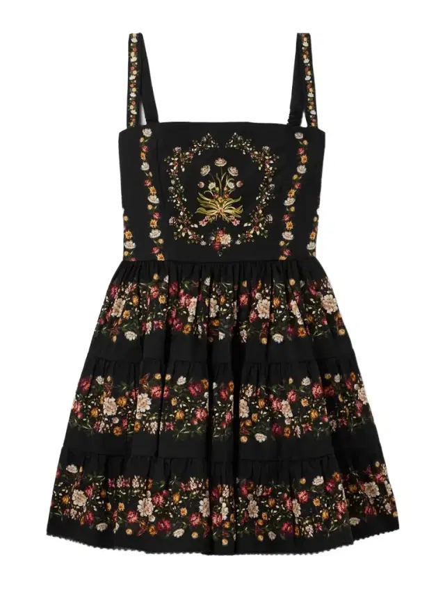 Lima Tiered Floral-print Cotton Mini Dress