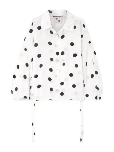 BERNADETTE Maxine Polka-dot Crepe De Chine Shirt | Thumbnail 1