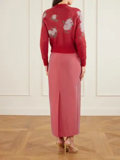 BERNADETTE Amelia Floral-jacquard Mohair-blend Cardigan | Thumbnail 4 BERNADETTE Amelia Floral-jacquard Mohair-blend Cardigan | Thumbnail 4
