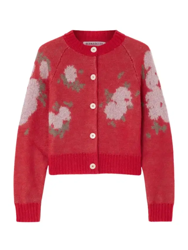 Amelia Floral-jacquard Mohair-blend Cardigan