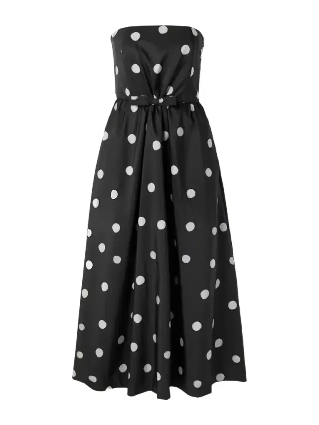 Bodette Strapless Bow-detailed Polka-dot Taffeta Gown