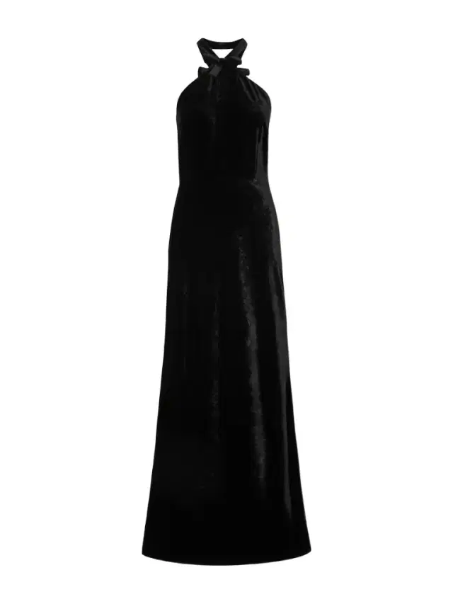 Jolene Halterneck Velvet Maxi Dress