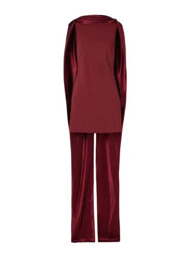 Mimi Cape-effect Silk-crepe And Satin Mini Dress