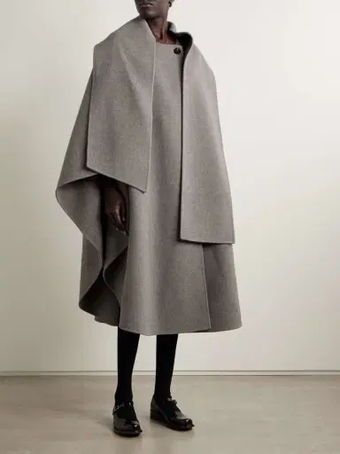 The Row Justino Scarf-detailed Cape-effect Wool Coat | Thumbnail 3