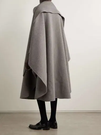 The Row Justino Scarf-detailed Cape-effect Wool Coat | Thumbnail 4