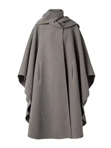 The Row Justino Scarf-detailed Cape-effect Wool Coat | Thumbnail 1