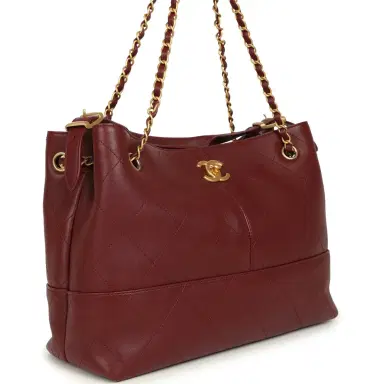 Chanel Chanel Small Coco Hobo Bag Burgundy Calfskin Antique Gold Hardware | Thumbnail 2
