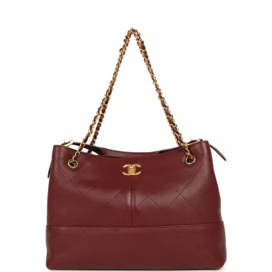 Chanel Chanel Small Coco Hobo Bag Burgundy Calfskin Antique Gold Hardware | Thumbnail 7