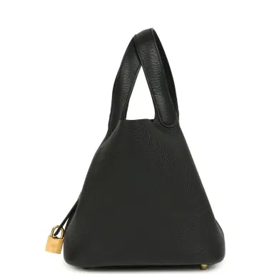 HERMÈS Hermes Picotin Lock 18 Black Clemence Gold Hardware | Thumbnail 4