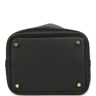HERMÈS Hermes Picotin Lock 18 Black Clemence Gold Hardware | Thumbnail 6