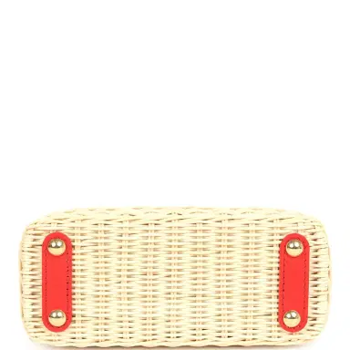 Louis Vuitton Louis Vuitton X Takashi Murakami Capucines Mini Red and Blue Monogram Cherry Denim and Rattan Wicker Gold Hardware | Thumbnail 6 Louis Vuitton Louis Vuitton X Takashi Murakami Capucines Mini Red and Blue Monogram Cherry Denim and Rattan Wicker Gold Hardware | Thumbnail 6