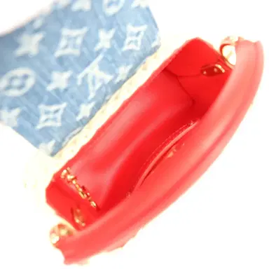 Louis Vuitton Louis Vuitton X Takashi Murakami Capucines Mini Red and Blue Monogram Cherry Denim and Rattan Wicker Gold Hardware | Thumbnail 8 Louis Vuitton Louis Vuitton X Takashi Murakami Capucines Mini Red and Blue Monogram Cherry Denim and Rattan Wicker Gold Hardware | Thumbnail 8