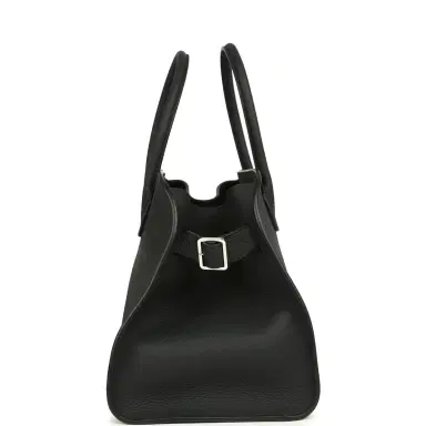The Row The Row Soft Margaux 12 Bag Black Calfskin Silver Hardware | Thumbnail 3 The Row The Row Soft Margaux 12 Bag Black Calfskin Silver Hardware | Thumbnail 3