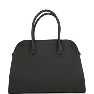 The Row The Row Soft Margaux 12 Bag Black Calfskin Silver Hardware | Thumbnail 5 The Row The Row Soft Margaux 12 Bag Black Calfskin Silver Hardware | Thumbnail 5