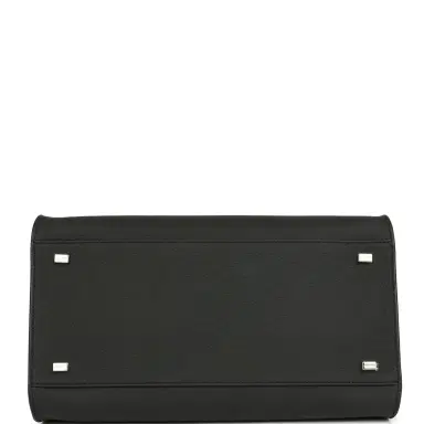 The Row The Row Soft Margaux 12 Bag Black Calfskin Silver Hardware | Thumbnail 6 The Row The Row Soft Margaux 12 Bag Black Calfskin Silver Hardware | Thumbnail 6